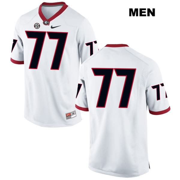 Georgia Bulldogs Men's Cade Mays #77 NCAA No Name Authentic White Nike Stitched College Football Jersey TRB0256XR